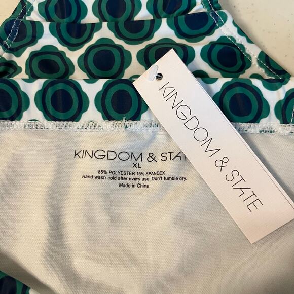 Bikini Bottom Geo Print in Green and Blue Size XL - Picture 5 of 5